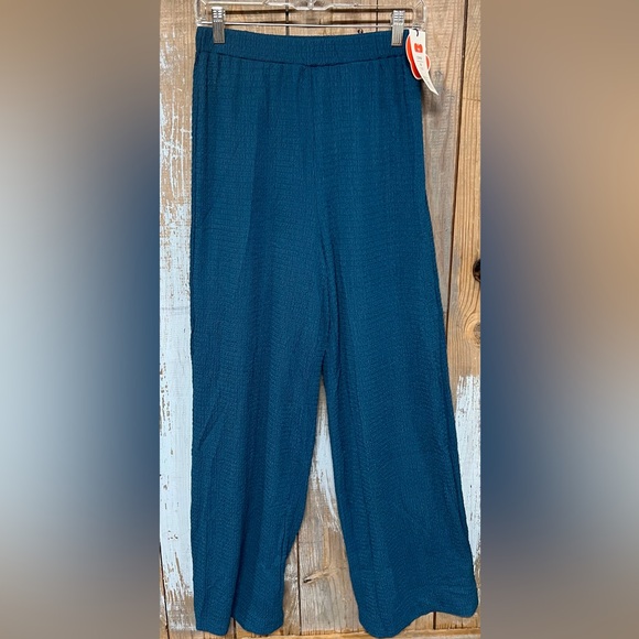 Cider rib texture wide leg trousers - Picture 1 of 3